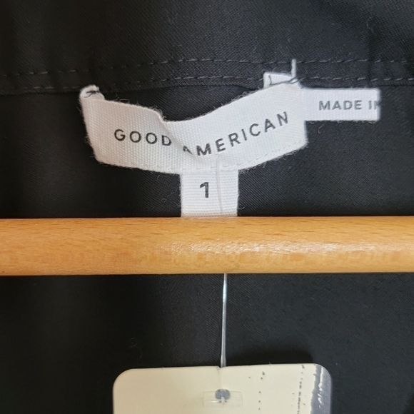 NWT Evereve Good American | Black Utility Wrap Long Sleeve Bodysuit Size 1 Small - Picture 8 of 10